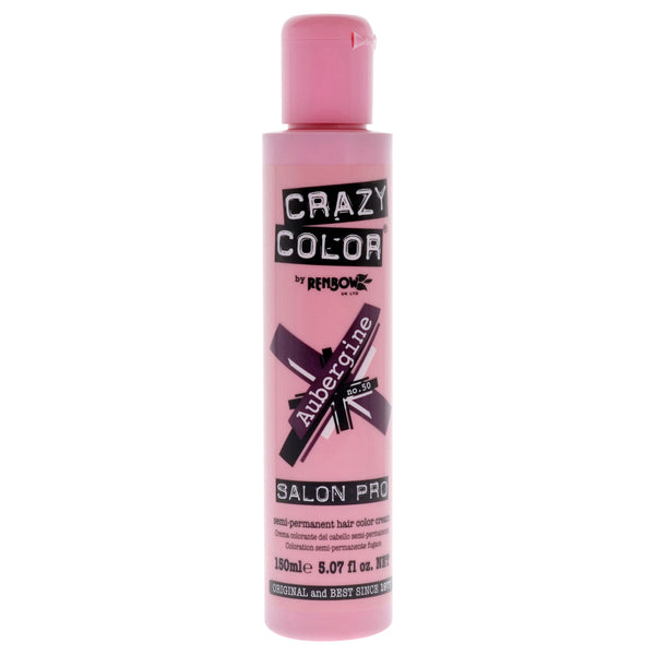 Crazy Color Crazy Color Salon Pro Semi Permanent Hair Color - 50 Aubergine by Crazy Color for Women - 5.07 oz Hair Color