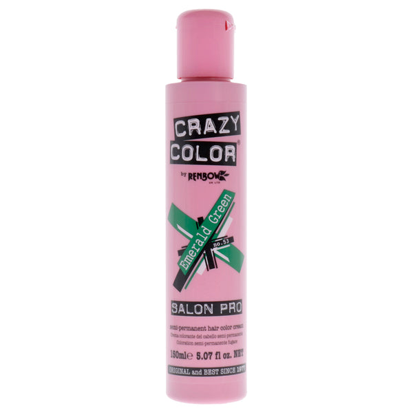 Crazy Color Crazy Color Salon Pro Semi Permanent Hair Color - 53 Emerald Green by Crazy Color for Women - 5.07 oz Hair Color