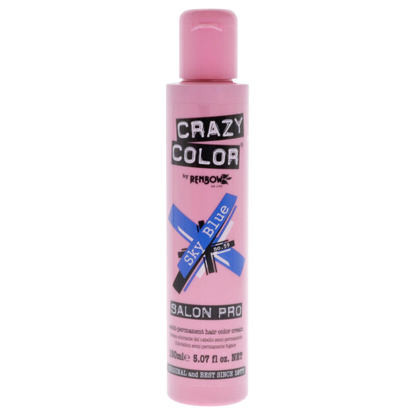 Crazy Color Crazy Color Salon Pro Semi Permanent Hair Color - 59 Sky Blue by Crazy Color for Women - 5.07 oz Hair Color