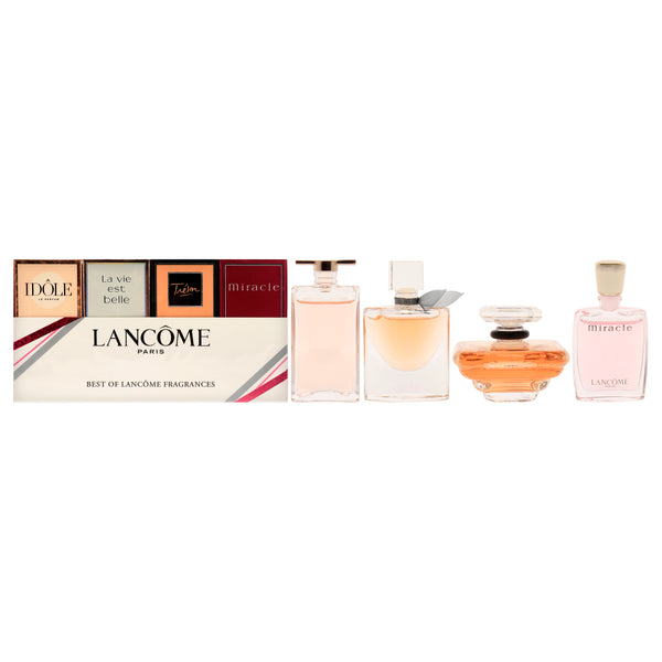 Lancome Best of Lancome by Lancome for Women - 4 Pc Mini Gift Set 0.16oz Idole EDP Splash, 0.135oz La Vie Est Belle EDP Splash, 0.25 Tresor EDP Splash, 0.16oz Miracle EDP Splash