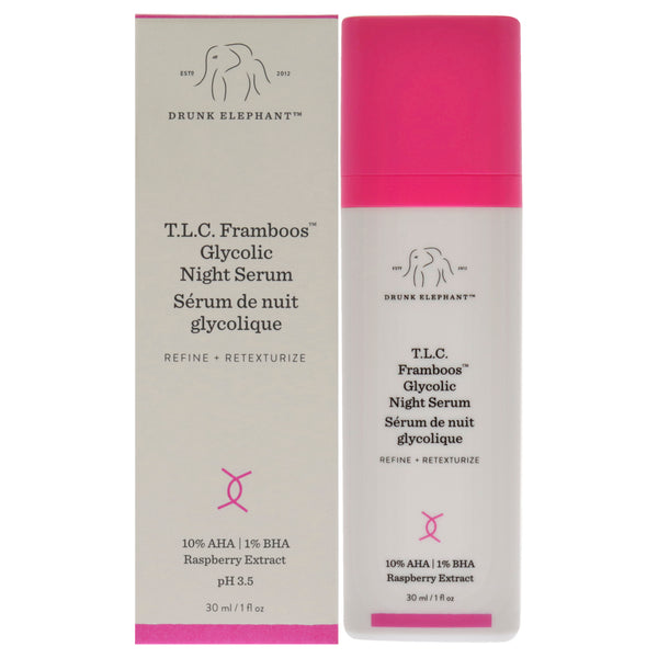 Drunk Elephant T.L.C. Framboos Glycolic Night Serum by Drunk Elephant for Unisex - 1 oz Serum