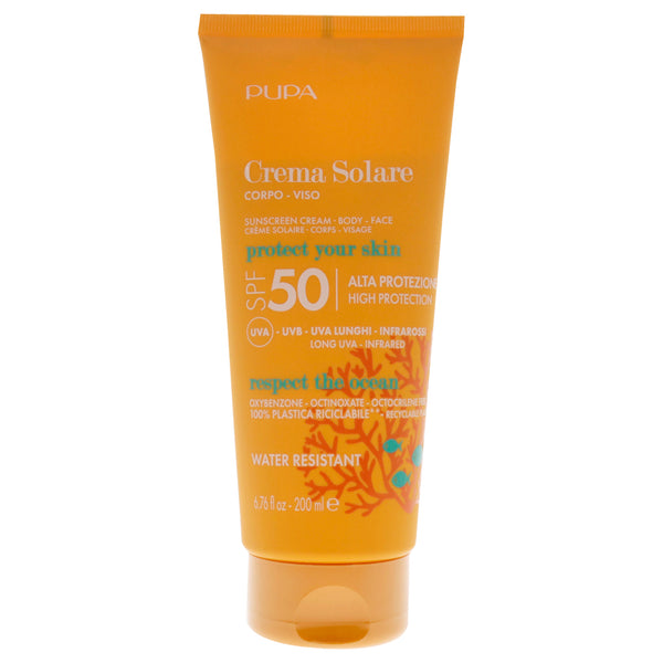 Pupa Milano Sunscreen Cream SPF 50 by Pupa Milano for Unisex - 6.76 oz Sunscreen