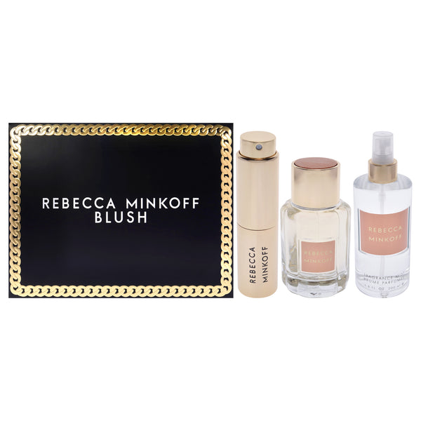 Rebecca Minkoff Rebecca Minkoff Blush Spring 2023 by Rebecca Minkoff for Women - 3 Pc Gift Set 3.4oz EDP Spray, 0.47oz EDP Spray, 6.8oz Fragrance Mist