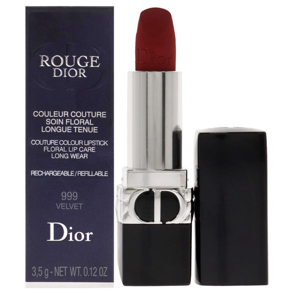 Christian Dior Rouge Dior Couture Lipstick - 999 Velvet by Christian Dior for Women - 0.12 oz Lipstick (Refillable)