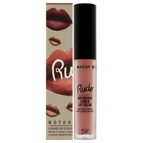 Rude Cosmetics Notorious Rich Long Liquid Lip Color - False Hope by Rude Cosmetics for Women - 0.1 oz Lip Color