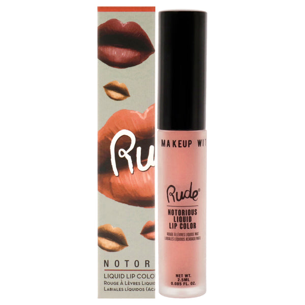 Rude Cosmetics Notorious Rich Long Liquid Lip Color - Naughty by Rude Cosmetics for Women - 0.11 oz Lip Color