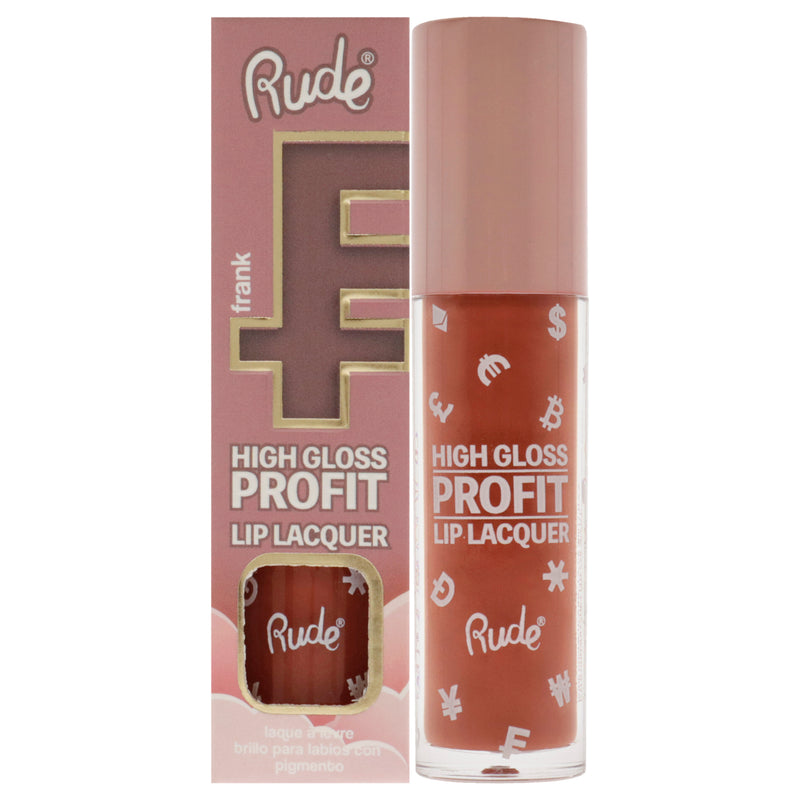 Rude Cosmetics High Gloss Profit Lip Lacquer - Frank by Rude Cosmetics for Women - 0.141 oz Lip Gloss