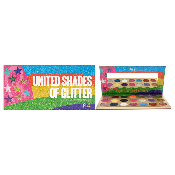 Rude Cosmetics United Shades of Glitter - 21 Pressed Glitter Palette by Rude Cosmetics for Women - 0.81 oz Eye Shadow