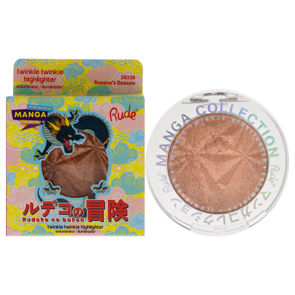 Rude Cosmetics Manga Collection Twinkle Twinkle Highlighter - Rudekos Dragon by Rude Cosmetics for Women - 0.14 oz Highlighter