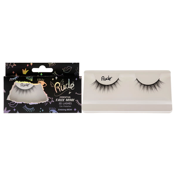 Rude Cosmetics Essential Faux Mink 3D Lashes - Enticing by Rude Cosmetics for Women - 1 Pc Pair