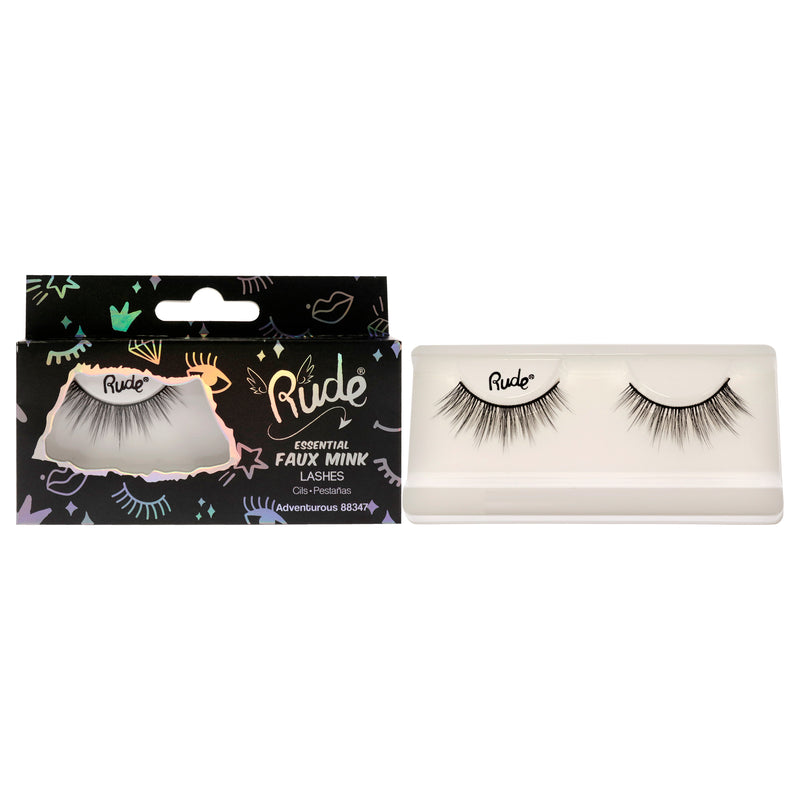 Rude Cosmetics Essential Faux Mink 3D Lashes - Adventrous by Rude Cosmetics for Women - 1 Pc Pair