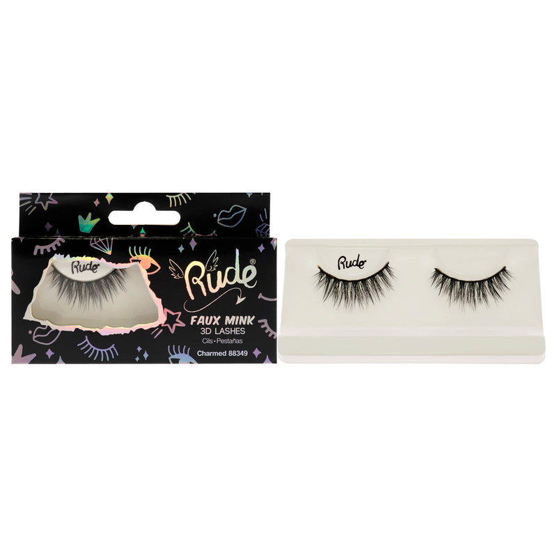 Rude Cosmetics Essential Faux Mink 3D Lashes - Charmed by Rude Cosmetics for Women - 1 Pc Pair