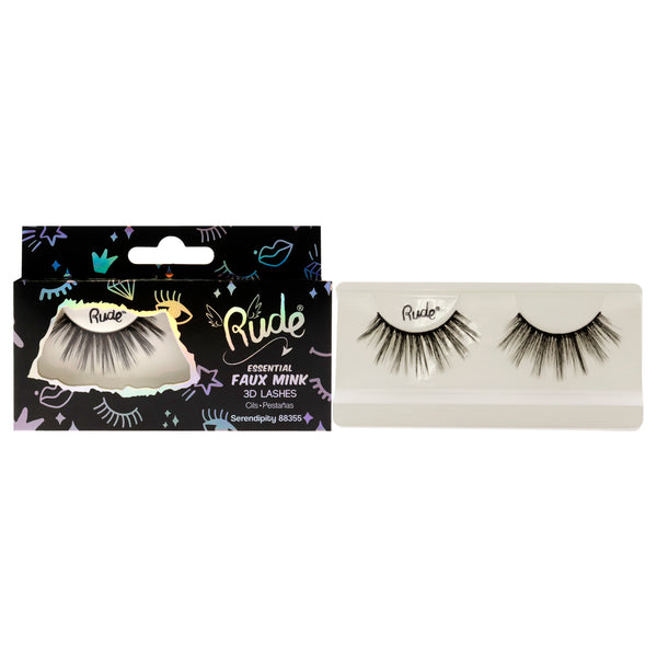 Rude Cosmetics Essential Faux Mink 3D Lashes - Serendipity by Rude Cosmetics for Women - 1 Pc Pair