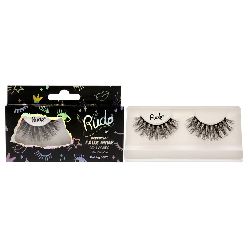 Rude Cosmetics Essential Faux Mink 3D Lashes - Dainty by Rude Cosmetics for Women - 1 Pc Pair