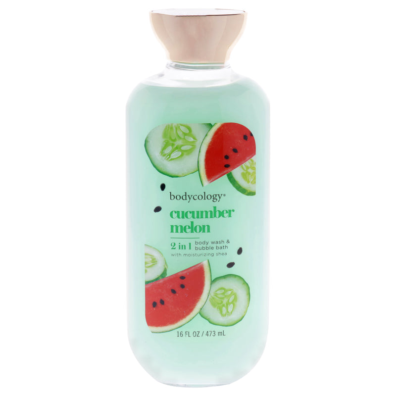 Bodycology Cucumber Melon 2 in 1 Body Wash and Bubble Bath by Bodycology for Women - 16 oz Body Wash