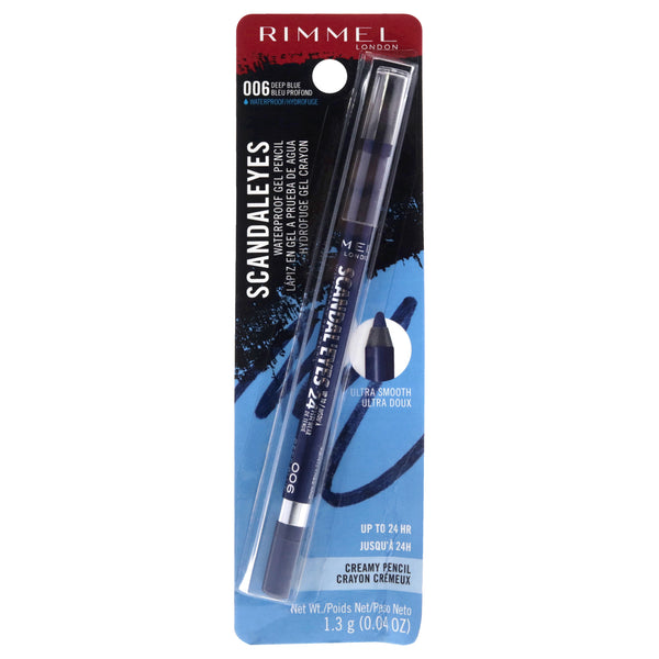 Rimmel London Scandaleyes 24Hr Waterproof Gel Pencil - 006 Deep Blue by Rimmel London for Women - 0.04 oz Eyeliner