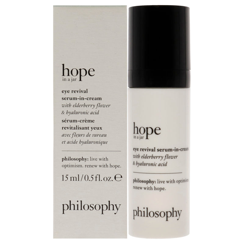 Philosophy Hope in a Jar Eye Revival Serum-In-Cream by Philosophy for Unisex - 0.5 oz Sreum