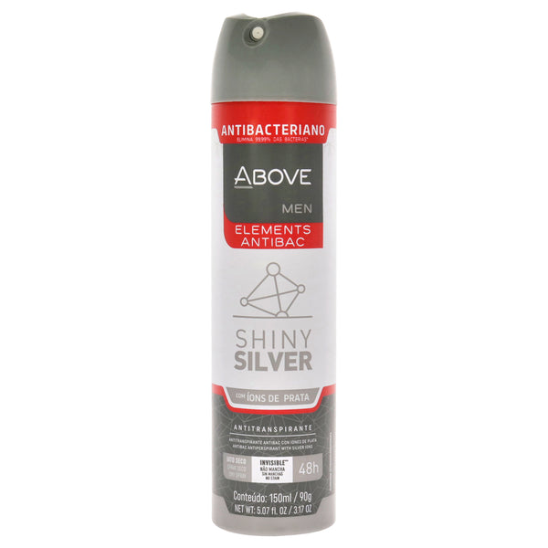 Above 48 Hours Elements Antibac Antiperspirant Deodorant - Shine Silver by Above for Men - 3.17 oz Deodorant Spray