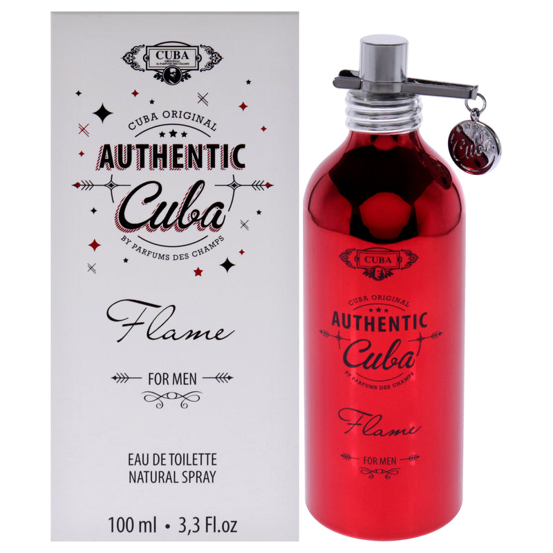 Cuba Cuba Authentic Flame by Cuba for Men - 3.3 oz EDT Spray
