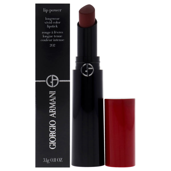 Giorgio Armani Lip Power Longwear Vivid Color Lipstick - 202 Grazia by Giorgio Armani for Women - 0.11 oz Lipstick