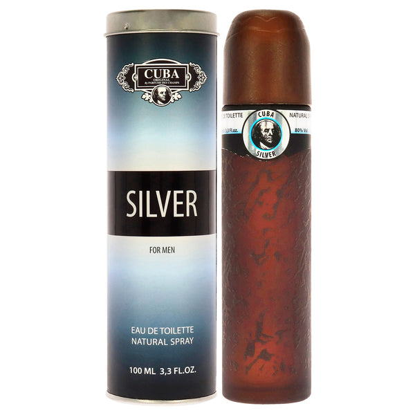 Cuba Cuba Silver by Cuba for Men - 3.3 oz EDT Spray