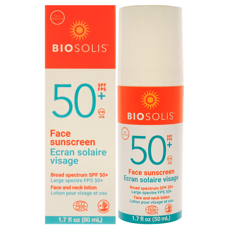 Biosolis Face Sunscreen and Neck Lotion SPF 50 by Biosolis for Unisex - 1.7 oz Sunscreen