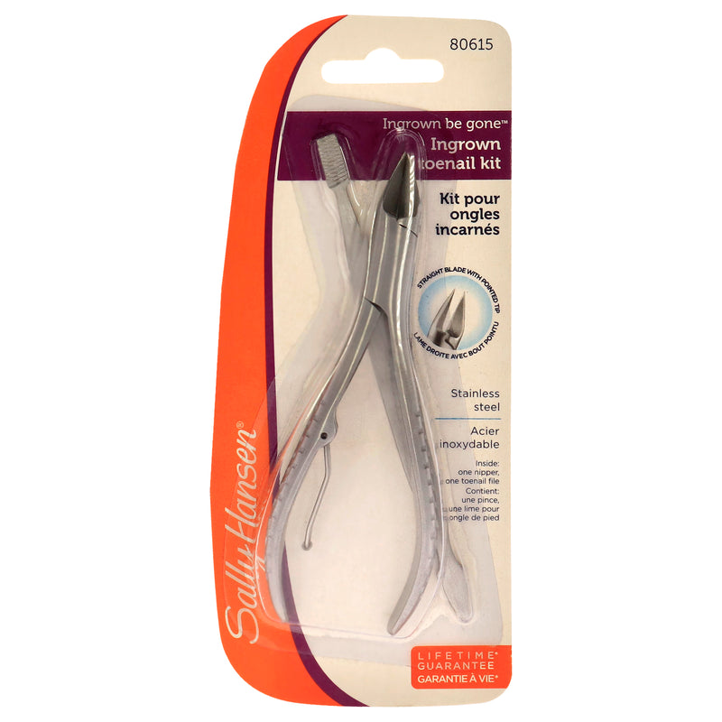 Sally Hansen Ingrown Toenail Kit - 80615 by Sally Hansen for Unisex - 2 Pc Nipper, Toe nail File