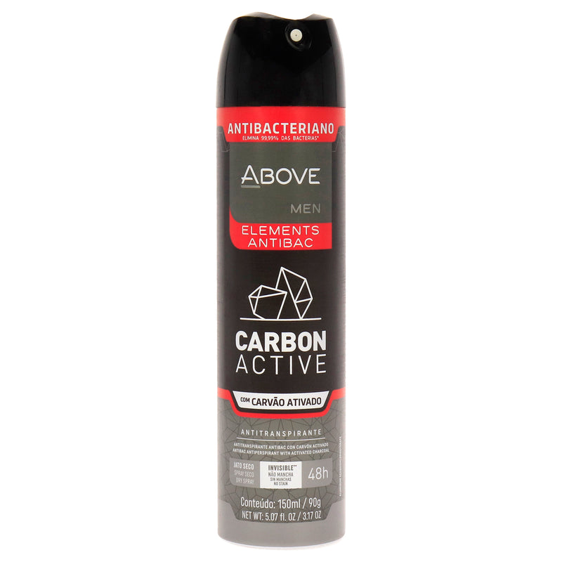 Above 48 Hours Elements Antibac Antiperspirant Deodorant - Carbon by Above for Men - 3.17 oz Deodorant Spray