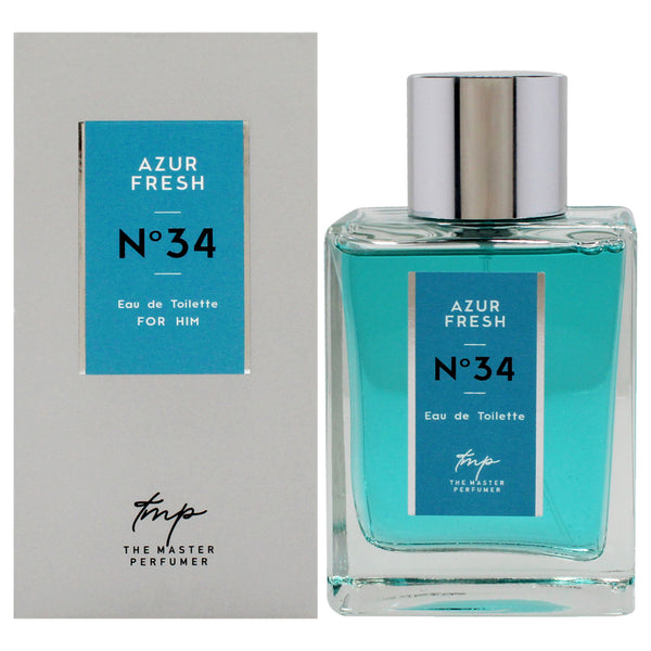 The Master Perfumer Azur Fresh N34 by The Master Perfumer for Men - 3.4 oz EDT Spray