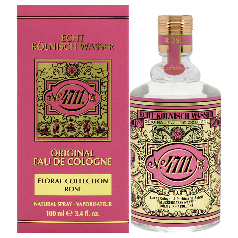 Muelhens 4711 Floral Collection - Rose by Muelhens for Women - 3.4 oz EDC Spray