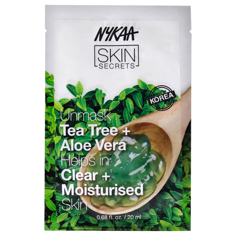 Nykaa Naturals Skin Secrets Sheet Mask - Tea Tree and Aloe Vera by Nykaa Naturals for Women - 1 Pc Mask