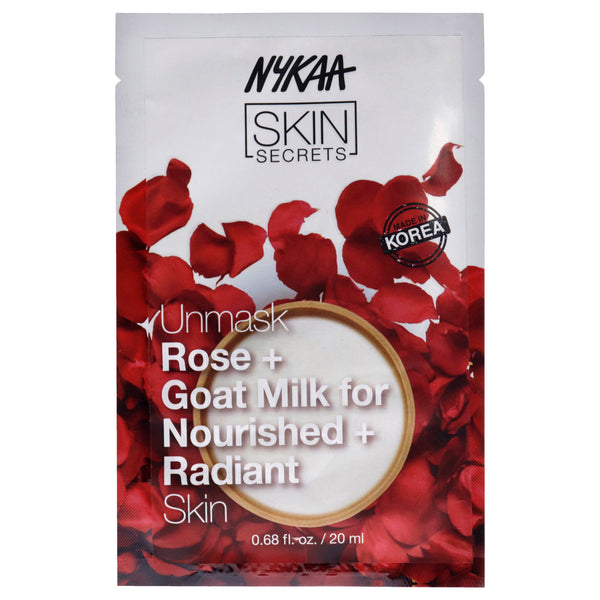 Nykaa Naturals Skin Secrets Sheet Mask - Rose and Goat Milk by Nykaa Naturals for Women - 1 Pc Mask