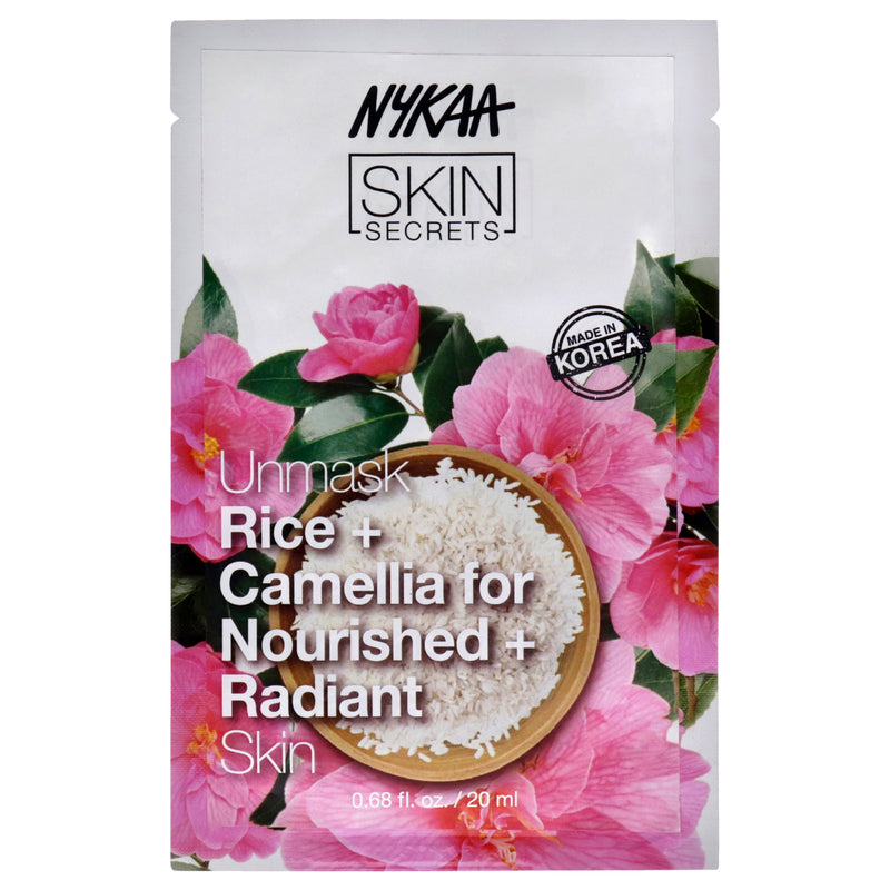 Nykaa Naturals Skin Secrets Sheet Mask - Rice and Camellia by Nykaa Naturals for Women - 1 Pc Mask