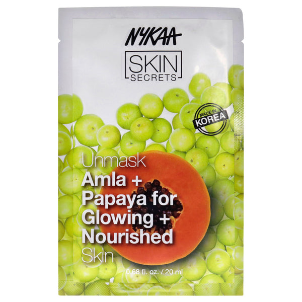 Nykaa Naturals Skin Secrets Sheet Mask - Amla and Papaya by Nykaa Naturals for Women - 1 Pc Mask