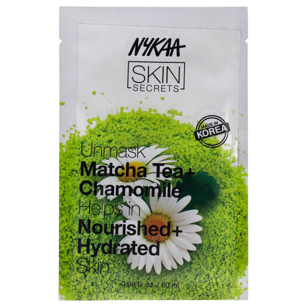 Nykaa Naturals Skin Secrets Sheet Mask - Matcha Tea and Chamomile by Nykaa Naturals for Women - 1 Pc Mask