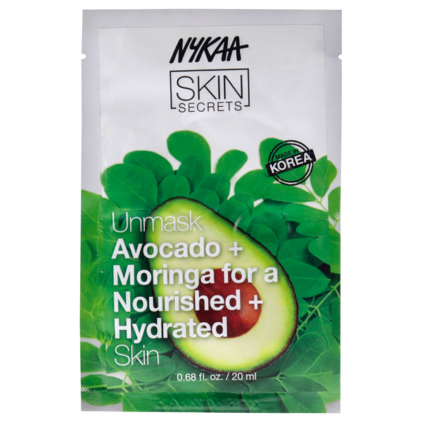 Nykaa Naturals Skin Secrets Sheet Mask - Avocado and Moringa by Nykaa Naturals for Women - 1 Pc Mask