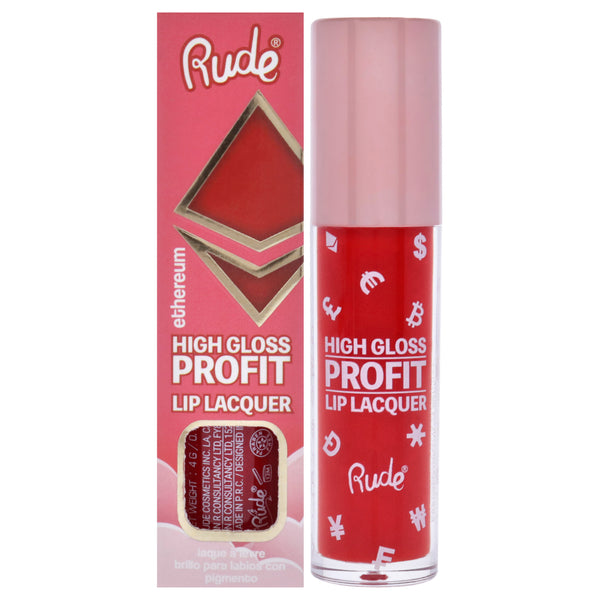 Rude Cosmetics High Gloss Profit Lip Lacquer - Ethereum by Rude Cosmetics for Women - 0.141 oz Lip Gloss