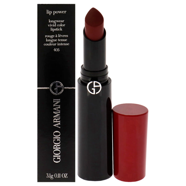 Giorgio Armani Lip Power Longwear Vivid Color Lipstick - 405 Sultan by Giorgio Armani for Women - 0.11 oz Lipstick