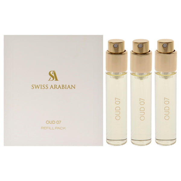 Swiss Arabian Oud 07 by Swiss Arabian for Unisex - 3 Pc Mini Gift Set 3 x 1oz EDP Spray (Refill)