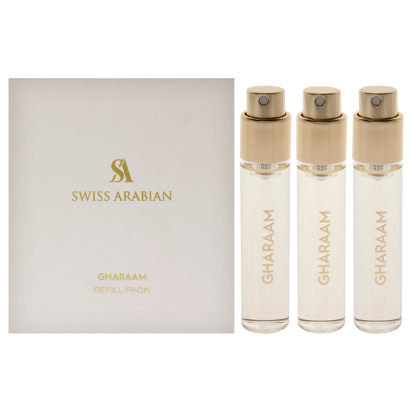 Swiss Arabian Gharaam by Swiss Arabian for Unisex - 3 Pc Mini Gift Set 3 x 1oz EDP Spray (Refill)