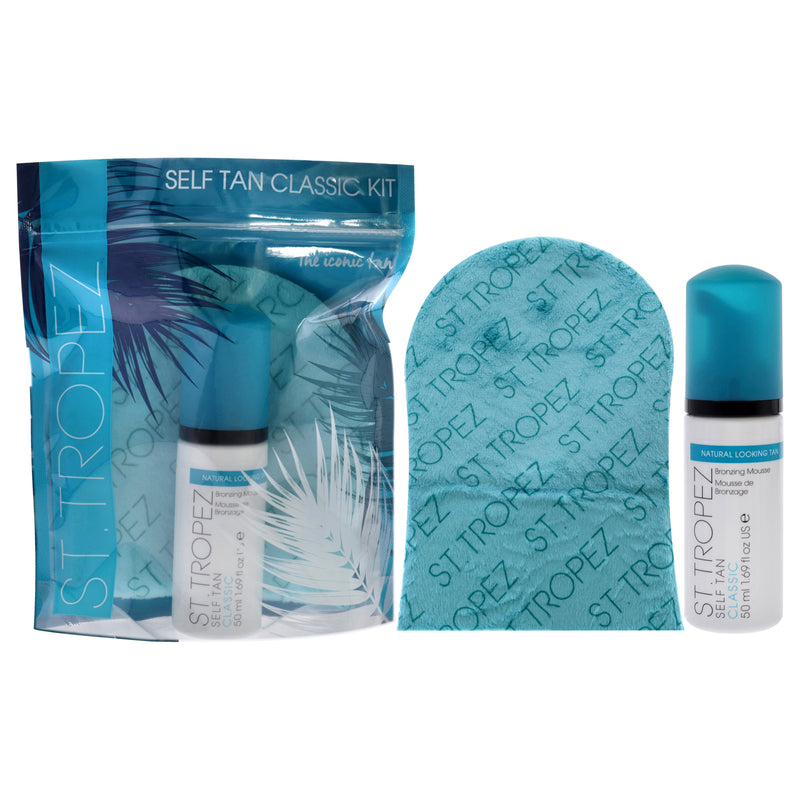 St. Tropez Self Tan Classic Kit by St. Tropez for Unisex - 2 Pc 1.69oz Bronzing Mousse, Velvet Mitt