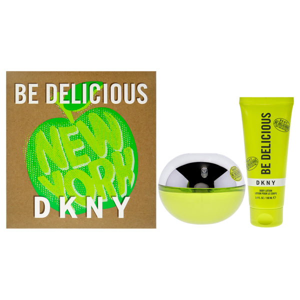 Donna Karan DKNY Be Delicious by Donna Karan for Women - 2 Pc Gift Set 3.4oz EDP Spray, 3.4oz Body Lotion