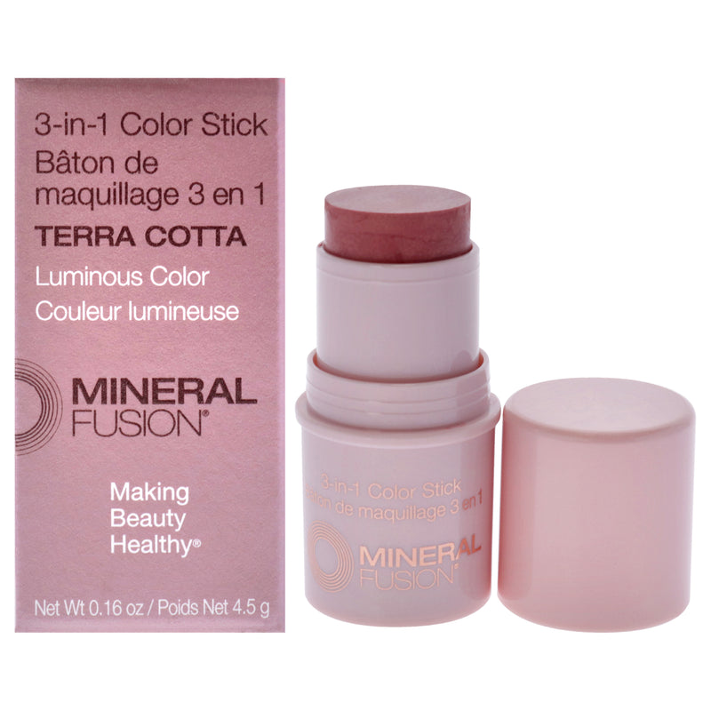 Mineral Fusion 3-In-1 Color Stick - Terra Cotta by Mineral Fusion for Women - 0.16 oz Makeup