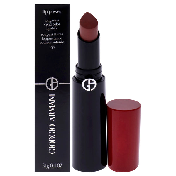 Giorgio Armani Lip Power Longwear Vivid Color Lipstick - 109 Intimate by Giorgio Armani for Women - 0.11 oz Lipstick