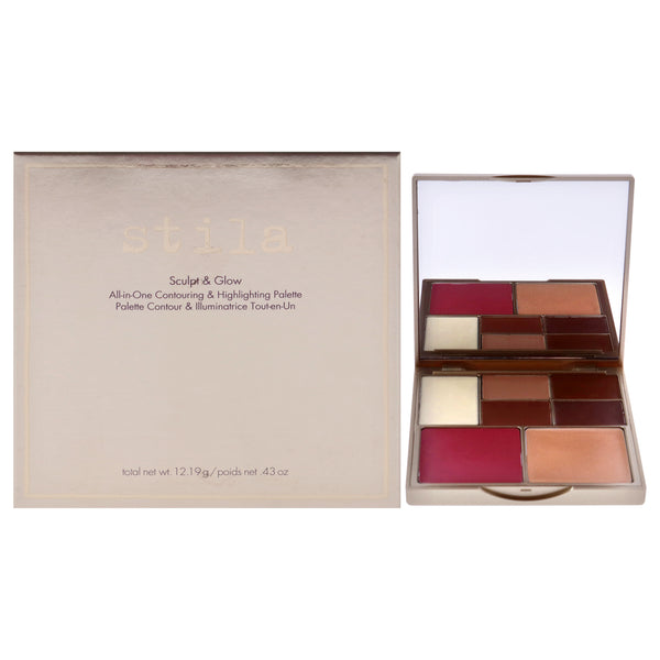 Stila Sculpt and Glow All-in-One Contouring and Highlighting Palette by Stila for Women - 0.43 oz Makeup