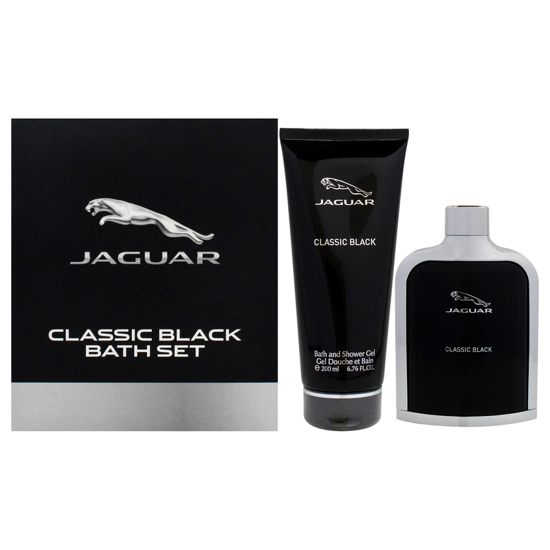 Jaguar Jaguar Classic Black by Jaguar for Men - 2 Pc Gift Set 3.4oz EDT Spray, 6.76oz Bath and Shower Gel