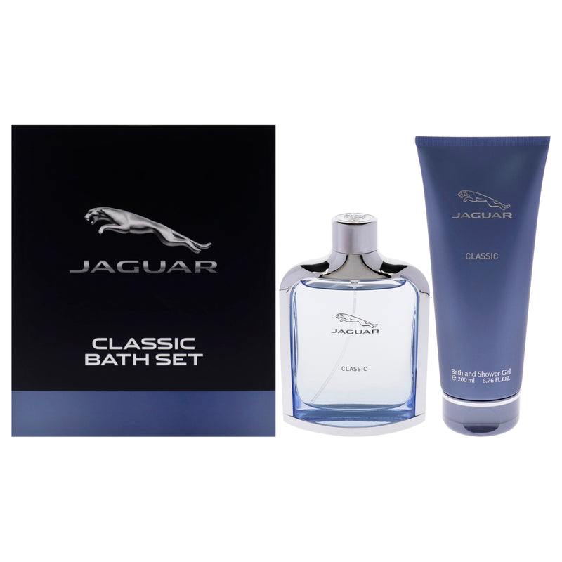 Jaguar Jaguar Classic Blue by Jaguar for Men - 2 Pc Gift Set 3.4oz EDT Spray, 6.7oz Bath and Shower Gel