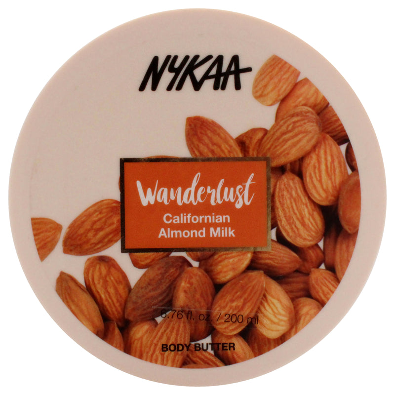 Nykaa Naturals Wanderlust Body Butter - Californian Almond Milk by Nykaa Naturals for Women - 6.76 oz Body Cream