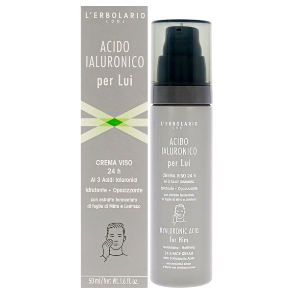 LErbolario Hyaluronic Acid Moisturisin Mattifying Face Cream by LErbolario for Men - 1.6 oz Cream