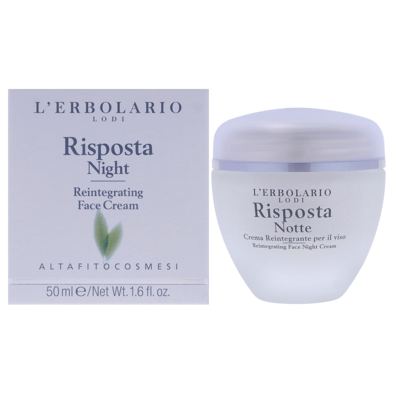 LErbolario Risposta Night Reintegrating Face Cream by LErbolario for Women - 1.6 oz Cream